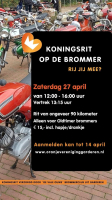 Koningsrit op de brommer