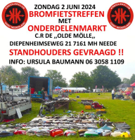 Bromfietstreffen met onderdelenmarkt