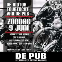 De motor tourtocht van de pub 